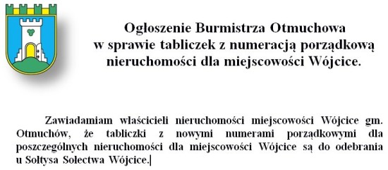 informacja tabliczki wojcice